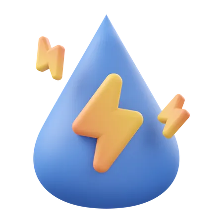 Water Energy 3 D Render Icon Illustration 3D Icon
