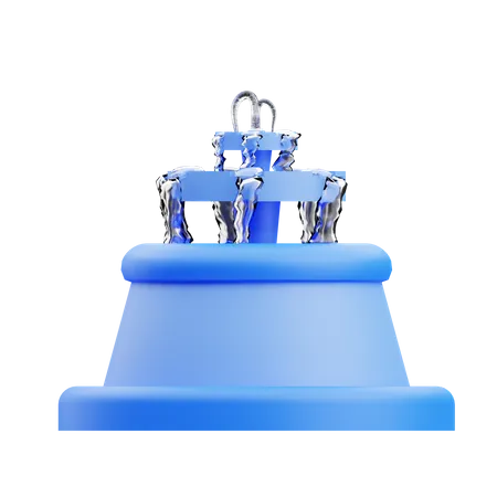 Water Foundation  3D Illustration