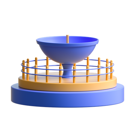 Water Foundation  3D Illustration