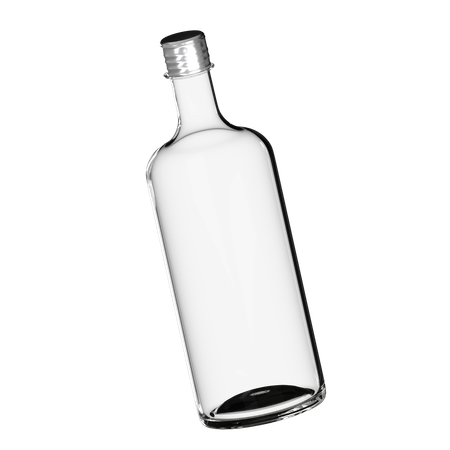 Water Glass Bottle  3D Icon