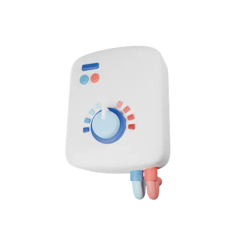 Water Heater For Change Temperature 3D Icon