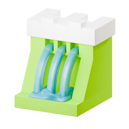 Water Hydro Energy  3D Icon