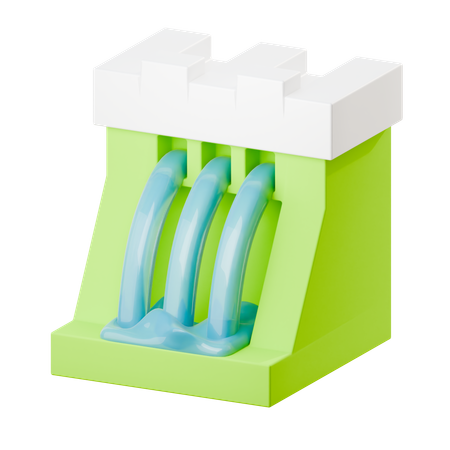 Water Hydro Energy  3D Icon