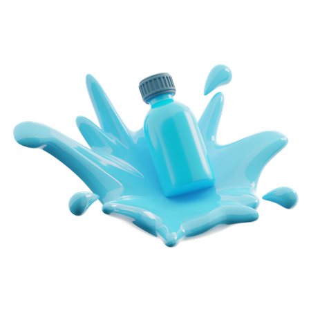 Water in a bottle  3D Icon
