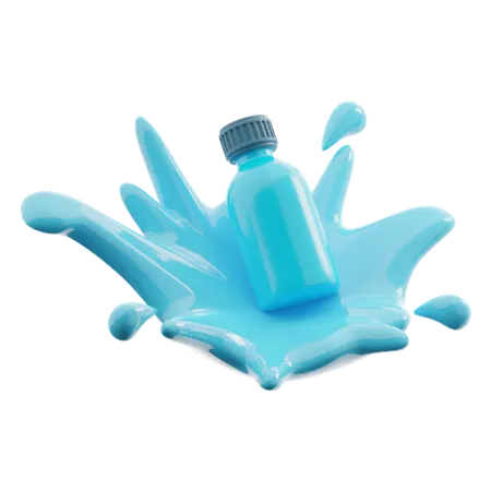 Water in a bottle  3D Icon