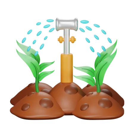 Water Irrigation  3D Icon