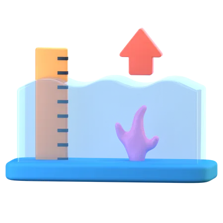 Water Level Up  3D Icon