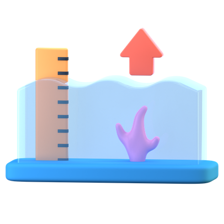 Water Level Up  3D Icon