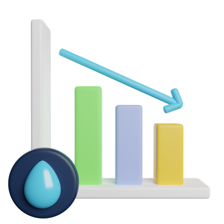 Water Low Analytics  3D Icon