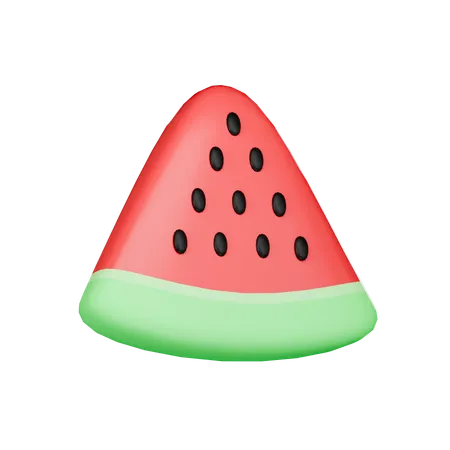 Water Melon 3 D Icon 3D Icon