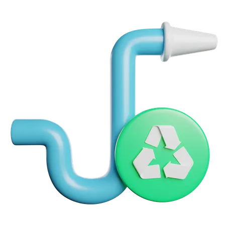 Water Pipe  3D Icon