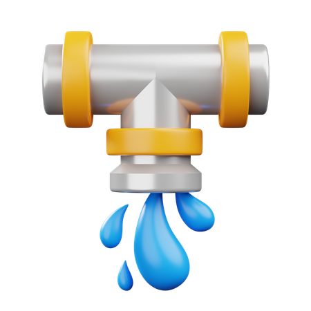 Water Pipe Leak  3D Icon