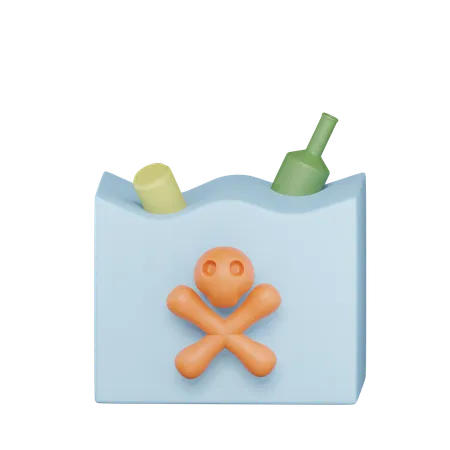 Water Pollution 3 D Illustration 3D Icon