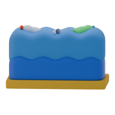 수질 오염  3D Icon