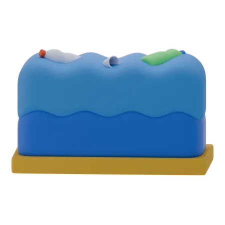 수질 오염  3D Icon