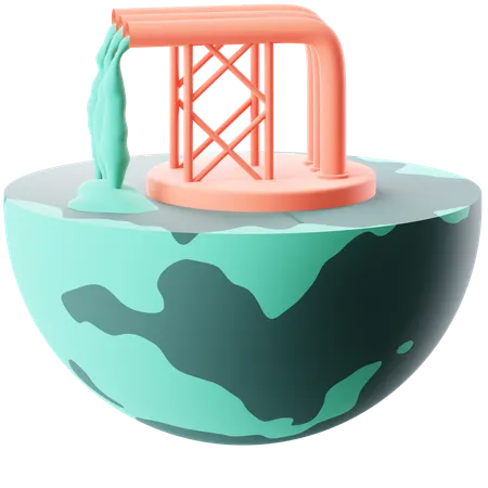 Water Pollution 3  3D Icon