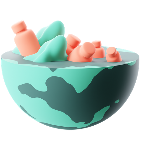 Water Pollution  3D Icon