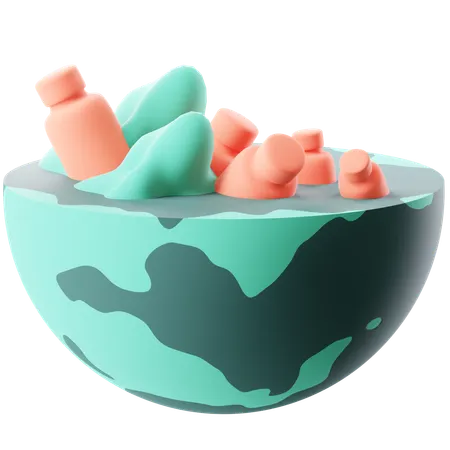 Water Pollution  3D Icon