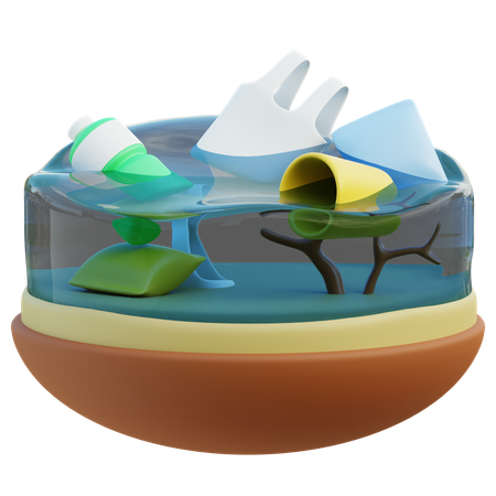 Water Pollution  3D Icon