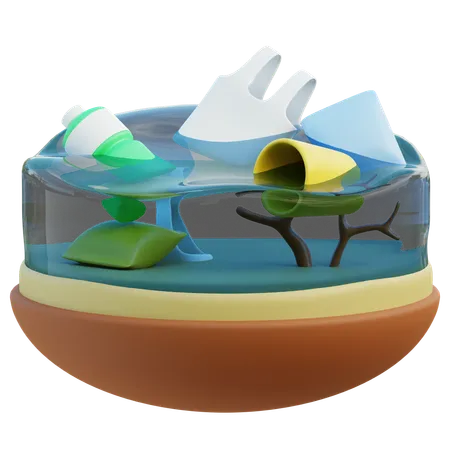 Water Pollution  3D Icon