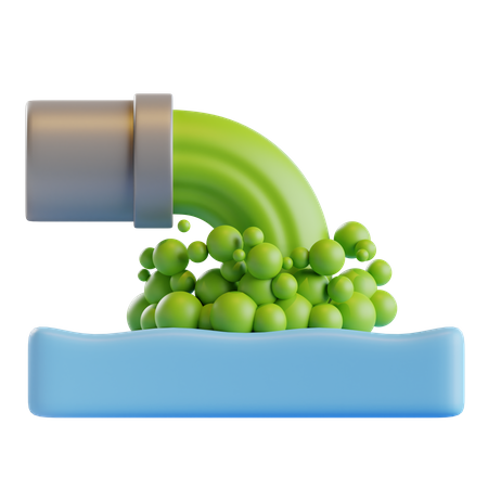 Water Pollution  3D Icon