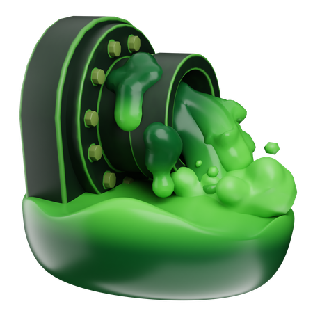 Water polution  3D Icon