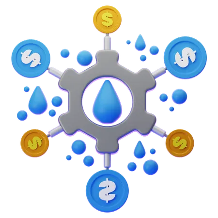 Water Project Funding  3D Icon
