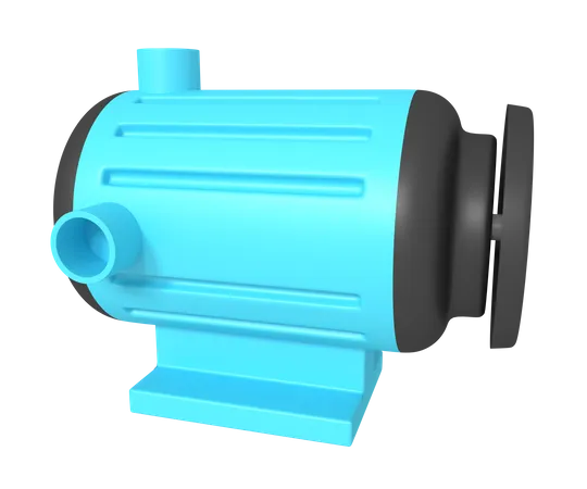 3 D Icon Of Water Pump Machine 3D Icon