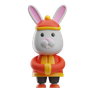 water rabbit emoji 3d