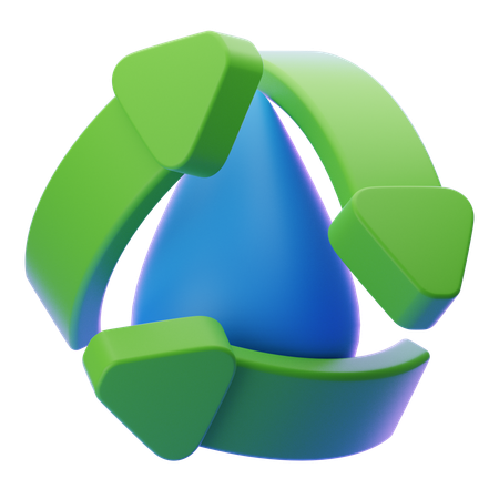Water Recycling  3D Icon