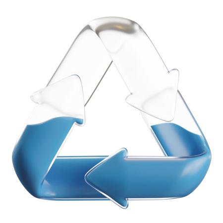 Water Recycling  3D Icon