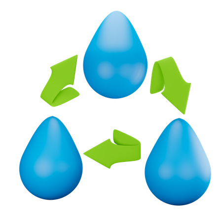 Water Recycling  3D Illustration