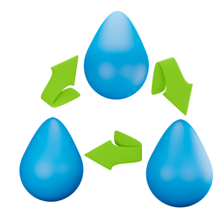 Water Recycling 3D Illustration
