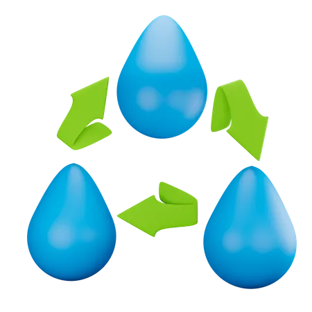 Water Recycling 3D Illustration