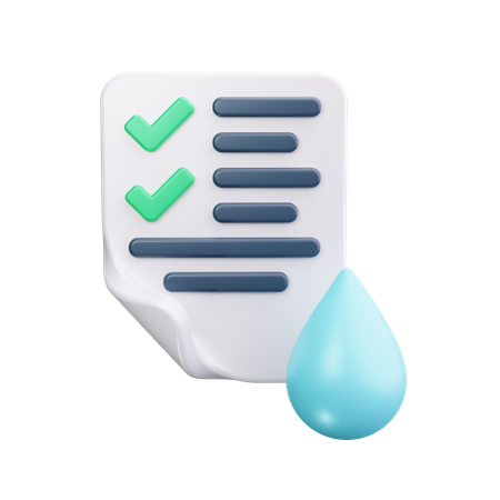 Water Report  3D Icon