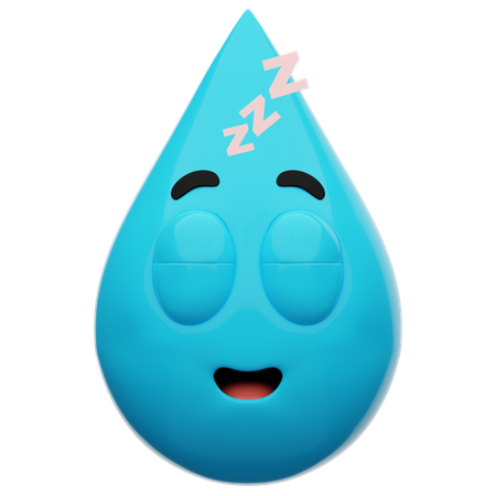 Water Sleeping Emoji  3D Icon