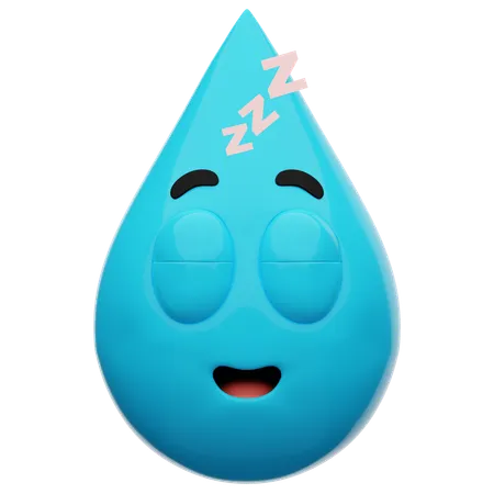 Water Sleeping Emoji  3D Icon