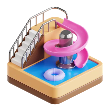 Water Slide  3D Icon