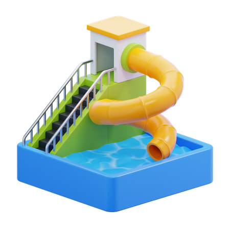 ウォータースライド  3D Icon