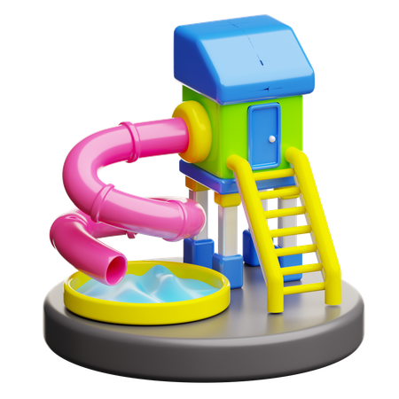 Water Slide  3D Icon