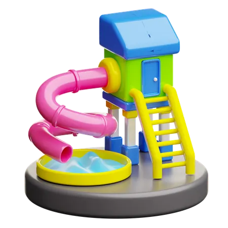 Water Slide  3D Icon