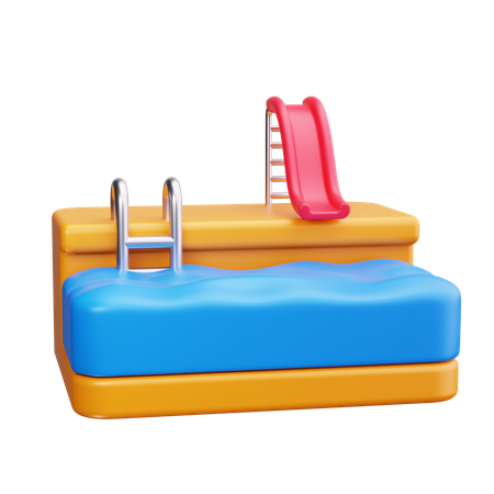 Water Slide  3D Icon