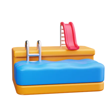 Water Slide  3D Icon