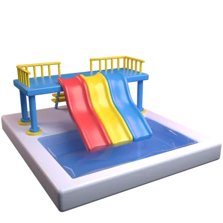 Water Slide  3D Icon