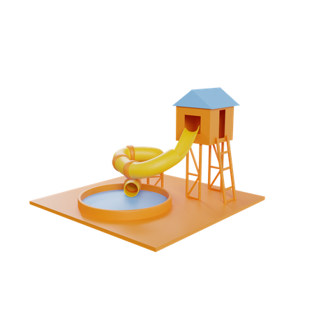 Water Slider  3D Icon