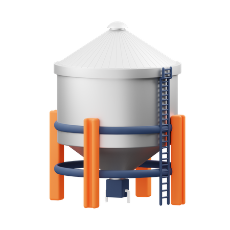 Water tank 3D Illustration
