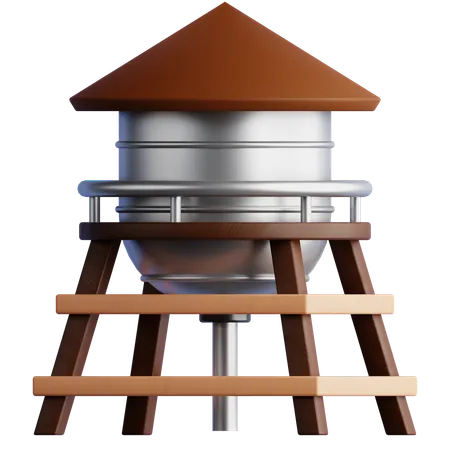 Water Tower 3 D Icon 3D Icon