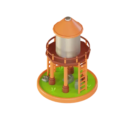 Water Tower  3D Illustration