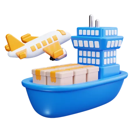 Water Transport  3D Icon