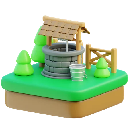 Water Well  3D Icon